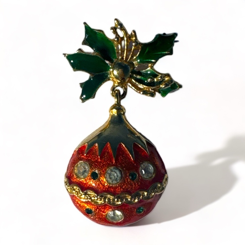 Vintage Christmas Ornament Pin Brooch